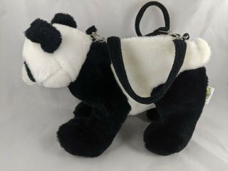 The Petting Zoo Panda Bear Plush Purse Black White Stuffed Animal