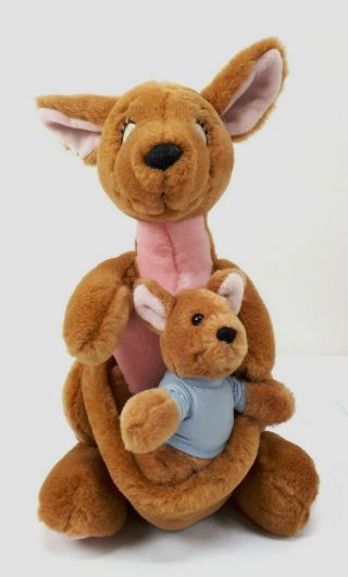 Disney Kanga & Baby Roo Plush Winnie The Pooh & Friends Stuffed Animal 13 "