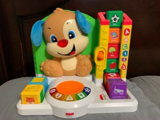 Fisher Price Laugh And Learn First Words Development Smart Puppy Blocks Baby Toy