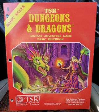 Vintage 1980 Tsr Dungeons & Dragons Fantasy Role Playing Game Basic Rules Set 1