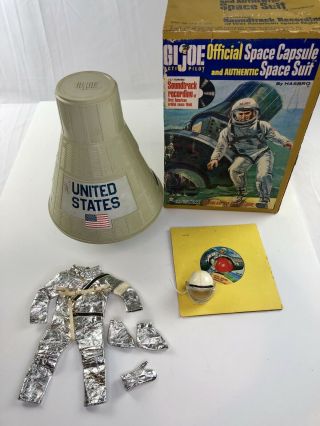 Vintage Gi Joe Complete Space Capsule Set,  Suit Box Record 1966
