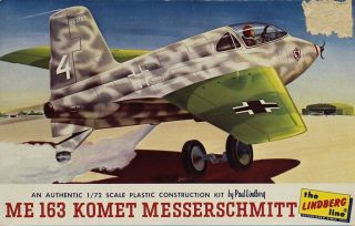Lindberg 1:72 Messerschmitt Me - 163 Komet Plastic Aircraft Model Kit 434u