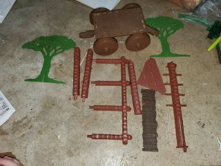 Vtg Mego Planet Of The Apes Tree House Parts And Wagon