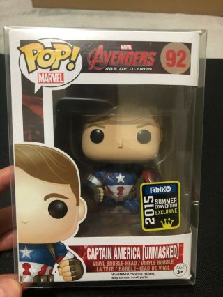 Funko Pop The Avengers - Captain America Unmasked Sdcc Exclusive 2015,  Protector