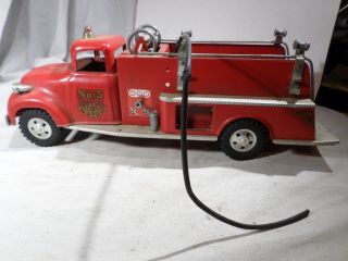 Tonka Pressed Steel Fire Truck Pumper Old No 5 Rounded Front End