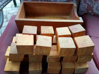 Homemade - Wood Building Blocks - With Storage Box