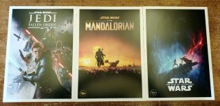 Disney Store Star Wars Rise Of Skywalker Lithograph Triple Force Friday Posters