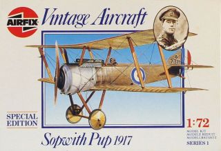 Airfix 1:72 Vintage Aircraft Sopwith Pup 1917 Special Edition Model Kit 01082u