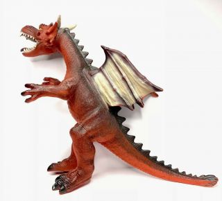 Large Maidenhead Toys R Us Big Red Dragon Toy 17” Tall,  27 Inches Width.