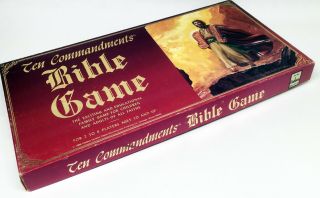 Vintage Ten 10 Commandments Bible Board Game - 1988 Cadaco Christian Jesus