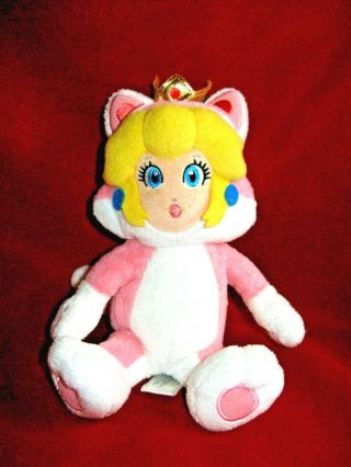 Mario Bros 3d World Neko Cat Princess Peach Plush Stuffed Doll Toy 9