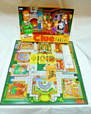 The Simpsons Clue Game - 2nd Edition - Complete - 2002 - Parker Brothers