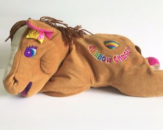 Lisa Frank Rainbow Chaser Brown Pony Horse Large Floppy Plush Toy 24 "
