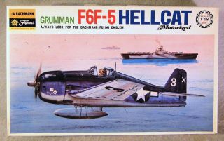 Fujimi 1/48 Grumman F6f - 5 Hellcat Vintage Plastic Model Kit No Motor