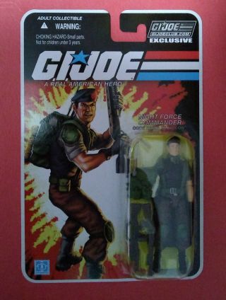 Gi Joe Night Force Leader Lt Falcon Moc 2014 G.  I.  Joe Club Exclusive