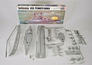 Revell Battleship Uss Pennsylvania H - 486 1/720 Scale Model Kit - Vintage 1969