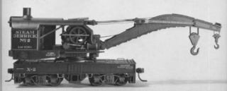 Ho Scale Tichy 4010 120 Ton Brownhoist Steam Wrecking Crane Kit (undecorated)