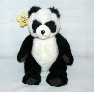 Russ Berrie Ping 11 " Panda Bear Caress Soft Pets W Tags Plush Animal Toy