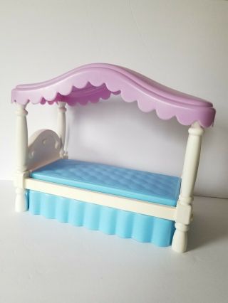 Vintage Little Tikes My Size Doll House Canopy Bed Barbie Size Purple