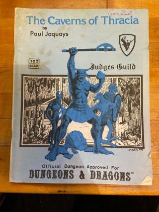 The Caverns Of Thracia Adventure 1st Ed D&d - 1979 Judges Guild 102 Fantasy