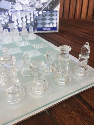 Pavilion Glass Chess Set - Limited Edition - Glass Chess Board - Complete