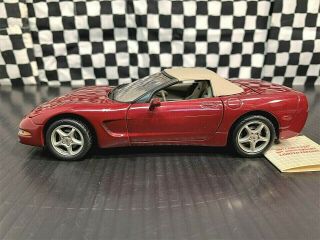 Franklin 2003 Corvette Convertible 50th Anniversary - Red - L E 1:24 Boxed 2