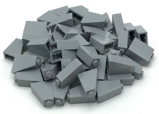 Lego 50 Light Bluish Gray Slops 65 2 X 1 X 2 Sloped Parts