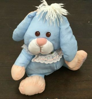 Puffalump Fisher Price Vintage Blue Pink Bunny Rabbit Lace Collar