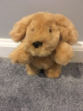 Vintage 1985 Gund Muttsy 6” Puppy Dog Tan Stuffed Animal Plush