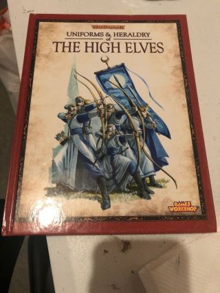 Uniforms And Heraldry Of The High Elves Book (hc) Oop Gw Warhammer Fantasy