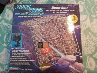 Star Trek Tng Borg Ship Cube 6158 Playmates 1994 Complete