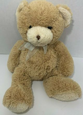 Princess Soft Toys 2005 Tan Brown Beige Teddy Bear Plush Stuffed Animal Bow