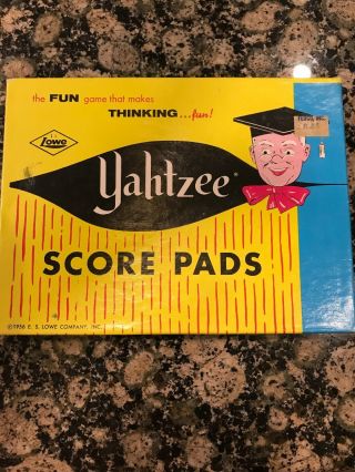 Vintage (1956) Yahtzee Score Pads 4 Pads By E.  S.  Lowe