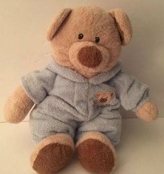 2004 TY PLUFFIES LOVE TO BABY BROWN BLUE TEDDY BEAR STUFFED ANIMAL PLUSH TOY 2