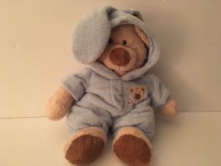 2004 TY PLUFFIES LOVE TO BABY BROWN BLUE TEDDY BEAR STUFFED ANIMAL PLUSH TOY 3