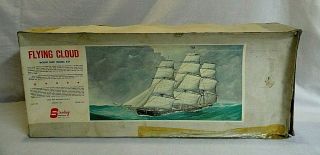 Look 1960`s Sterling " Flying Cloud " Large Historic Wood Ship Model Kit
