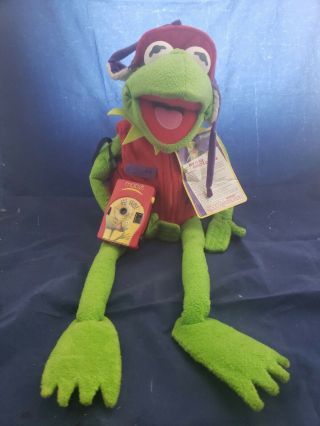 Macy’s Kermit The Frog 20” Plush Toy Frog - Tographer Camera & Tag Muppets 2002 B1
