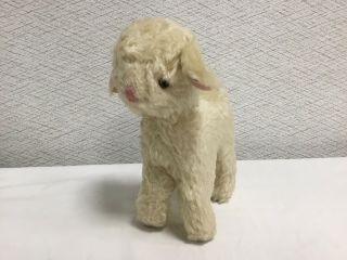 Vintage 1940’s Knickerbocker Mohair Standing Lamb 9 1/2 Inch Tall