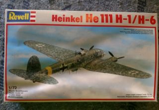 Revell Heinkel He 111 H.  1/h.  6 - 1/72 Vintage Air Plane Model Kit Plastic