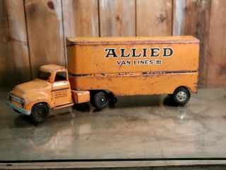Vintage Pressed Steel Toy Truck Tonka Toys Allied Van Lines Moving Truck 1955