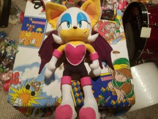 Rare Ge Great Eastern Sonic The Hedgehog 21 " Rouge The Bat Plush Toy Doll