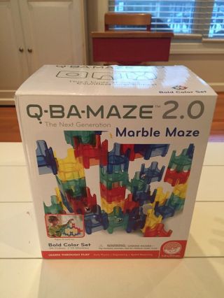 Q Ba Maze 2.  0 The Next Generation Marble Maze Bold Color Set 35 Cubes 13 Balls