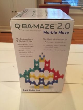 Q BA MAZE 2.  0 The Next Generation Marble Maze Bold Color Set 35 Cubes 13 Balls 2