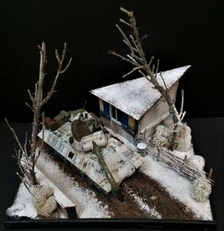 1/35 Diorama Pro Built By Award Winning Modeler Ww2 Us M10 Winter Scene