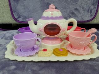 Fisher Price Fun Food Magical Tea Pot Set For Two 2 Cookies Tray Cups 2009
