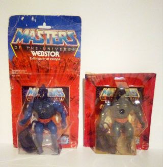 2 Vintage 1983 " Masters Of The Universe " Webstor Action Figures Factory