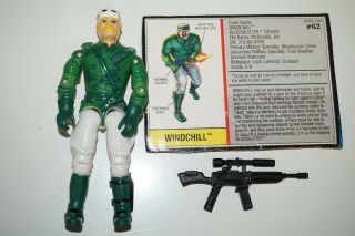 Gi Joe Cobra Vintage 1994 Battle Corps Windchill File Card With Figure Complete