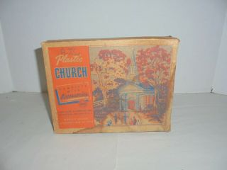 Marx Vintage Plastic Church Kit With Box