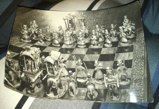 8x6 Vintage Photo Alice In Wonderland Chess Set