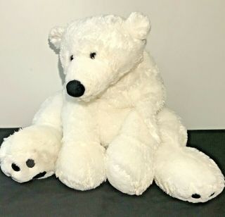 Toys R Us Polar Bear Plush White Floppy Lightly Stuffed Animal Large 18 " Soft